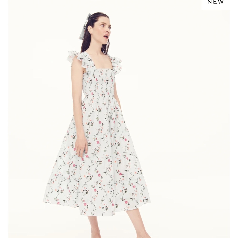 Hill House Home Ellie Nap Dress - Pond Floral Poplin